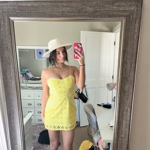 Yellow mini dress